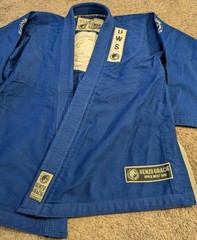 Fuji x Renzo Gracie New York City Jiu Jitsu BJJ Blue GI Jacket Top Adult A1