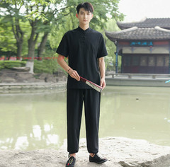 Women Men Cotton Linen Tai Chi Kung Fu Suit Morning Exercise yoga Clothing Sets
