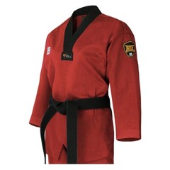 Mooto Uniform Gi Dobok V TaeKwonDo TKD Training Competition KTA WT Logo Red