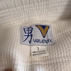 Valente Jiu-Jitsu Gi White Size 7 Adult Unisex Martial Arts Uniform