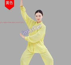 Unisex Cotton Kung Fu Tai Chi Uniform Morning exercise martial arts Clothes Suit