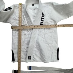 Elite Sports BJJ Gi Jacket White Technical Fightwear Size C1 with White Belt