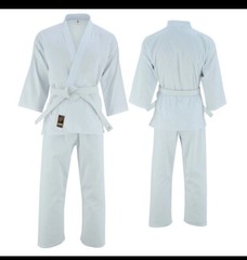 Jaguar Pro Gear – Essential Light Weight Karate Uniform Gi w/ White Belt, Sz: 1