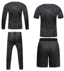 USA Ship Kids Brazilian Jiu-Jitsu BJJ MMA Uniform Combo Set Rashguard Shorts
