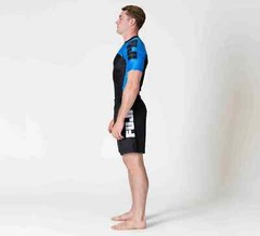 Fuji Sports IBJJF Ranked BJJ Jiu Jitsu Short Sleeve SS Rashguard – Blue