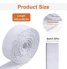 Power Gear White Belt Martial Arts Uniform Karate Taekwondo Judo 220 cm X 4 cm