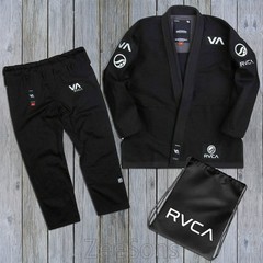 BJJ Gi Shoyoroll RVCA V2 kimono Uniform Batch 60 450 GSM Black **With Bag**