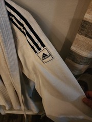 adidas adi JJ 220 Judo Gi Uniform White/Black Stripes Adult Unisex Size 190