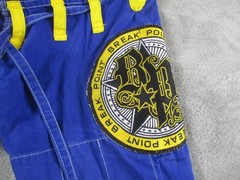 Break Point Jiu Jitsu Gi Boys K1 Blue Yellow BJJ Kimono Set MMA Youth