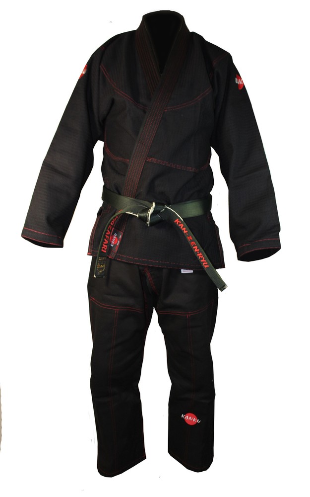 KANKU NEW Black Jiu jitsu uniform, 550 gram Gold Weave, Bjj gi for Adult, Kids