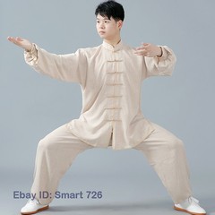 Unisex Chinese Tai Chi Suit Kung Fu Shirt+Pants Wushu Uniform Martial Art Loose