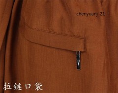 Buddhist Shaolin Monk Robe Full Set Linen Kung Fu Suit Meditation Uniforms Cloth