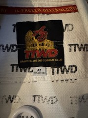 TTWD Train Till We Die Combat Club BJJ Gi White A1 Adult Unisex
