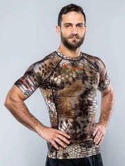 Fuji Kryptek Collab MMA BJJ Jiu Jitsu ShortSleeve Short SS Rashguard Highlander