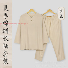 Summer Cotton Meditation Buddhist Underwear Monk Sleepwear Shaolin pajamas Sets
