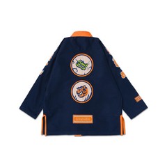 Shoyoroll Albino and Preto x NESM Navy BJJ Gi Jiu Jitsu Kimono 450 GSM