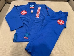 Gracie Barra Equipe Kids Jiu-Jitsu Gi Set Jacket Pants Blue Size Y6-TRAIN-LITE
