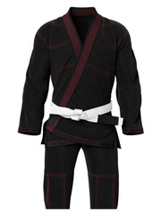 Thapur Sports Elite Brazilian Jiu Jitsu Gi Uniform – Black/Red – Free Belt