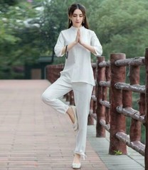 Women Chinese Martial Arts Kung Fu Suit Wushu Tai Chi Yoga Set Uniform Pant&Top