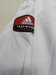 Y2K Adidas Korean World Taekwondo Federation Gi Uniform Top White Sz 4 180 CM
