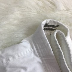 AMA Boys Karate 2-piece Set Longsleeve Jacket & Pants White Suit with Belt Sz 0
