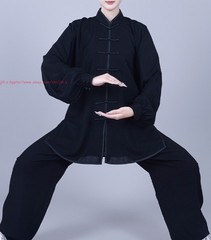 Unisex Tai Chi Kung Fu Suit Linen Cotton Morning Exercise martial arts Uniforms