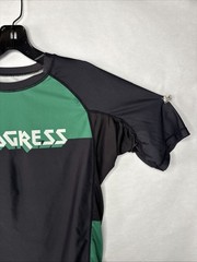 Progress “Bengal” BJJ MMA Black And Green Rashguard Size Medium