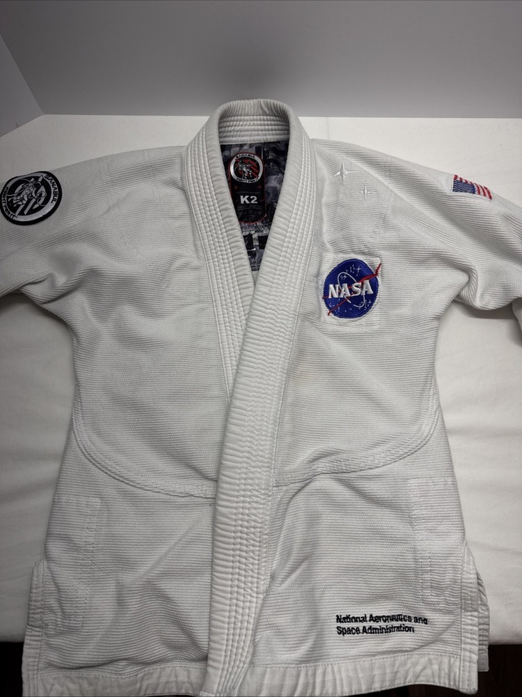 Sanabul NASA BJJ Gi K2 White Jiu Jitsu Uniform Astronaut Patch Complete Gi Pants