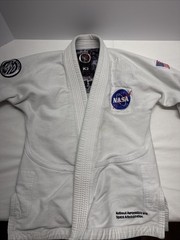 Sanabul NASA BJJ Gi K2 White Jiu Jitsu Uniform Astronaut Patch Complete Gi Pants