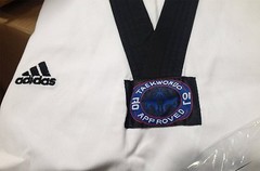 adidas Taekwondo Martial Arts Uniform Dobok Black-V Neck