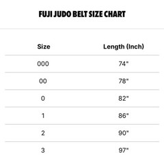 Fuji Kimono Jiu Jitsu Belt White 0 Fuji Premium Cotton Blend