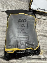 Star Wars Sanabul Men’s X-Large Galactic Logo Long Tights Black Yellow