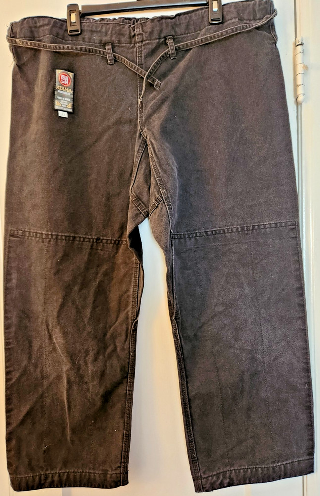 Vintage Early 2000s Atama Gi Kimono Pants -Black- A3 -Made In Brazil -Kanji Tag
