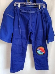 Triple Threat Jiu Jitsu Jacket and Pants K2 Blue YOUTH Performance Gear Proma