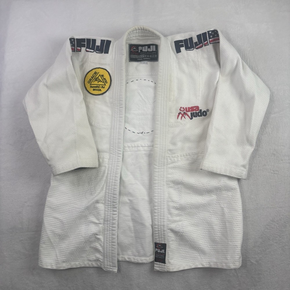 FUJI USA Gracie Jiu-Jitsu Gear GI White Kimono Men’s Size 2