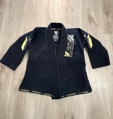 Hayabusa Youth Y2 Jiu Jitsu Gi Black Gold Weave MMA Training Uniform
