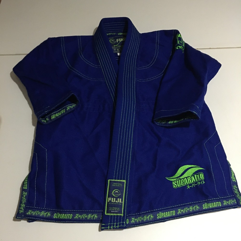 Fuji Suparaito Jiu Jitsu Gi Kimono Blue Size C0 Martial Arts Uniform