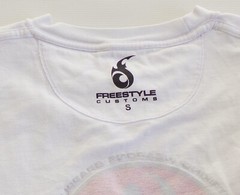 Freestyle Martial Arts Academy Unisex T-Shirt White Cotton Size S Custom Clean