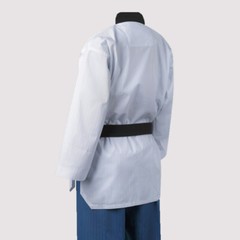 Women Mooto Official Black Collar Master Uniform Dobok Gi TKD WTF KTA Approved
