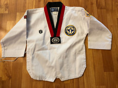 Taekwondo Top Sun Sports White Martial Arts CHILD KID SZ 0000 Patches Halloween