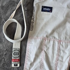 GRACIE BARRA JIU JITSU Gi Pants Adult SIZE A0 White Equipe Edition