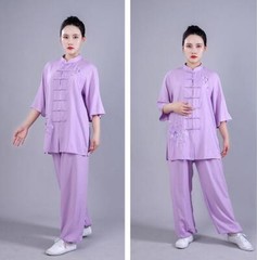 Summer Women Cotton Tai chi Uniform Kung fu Suit Martial arts Wing Chun Clothes