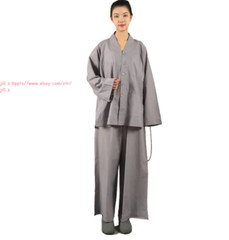 Cotton Meditation Buddhist Monk Clothing Sets Kung Fu Tai Chi Shaolin Uniforms