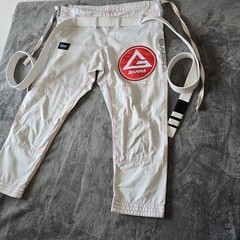GRACIE BARRA JIU JITSU Gi Pants Adult SIZE A0 White Equipe Edition