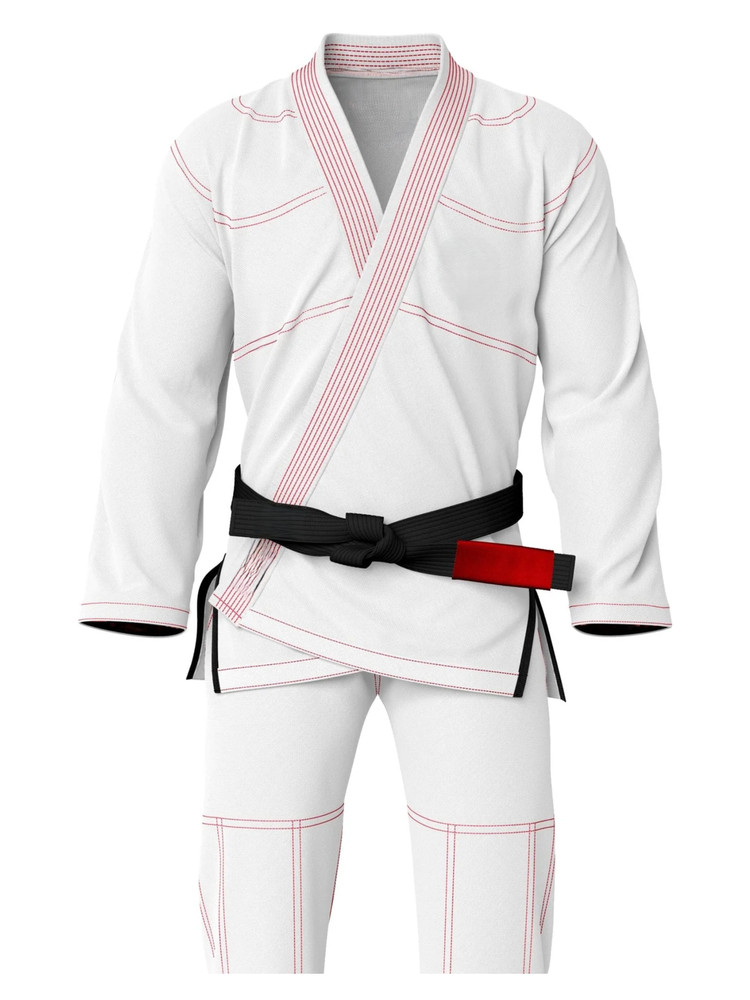 Martial Sports Premium Brazilian Jiu Jitsu Gi – White/Pink, Free Belt, Free Ship