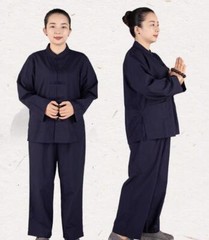 Shaolin Monk Zen Lay Clothes Buddhists Meditation Uniform Temple Monk Robe Suits