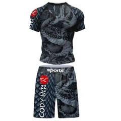 USA Ship Asian Dragon Theme Brazilian Jiu Jitsu BJJ Rashguard MMA BJJ Rash Guard