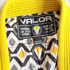 GUC Yellow Valor Premium Jiu Jitsu Kimono Gi Unform Jiu Jitsu (Size A-1)