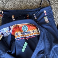 Flow Jiu-Jitsu Gi Blue with Multicolor Accents Orange Red White