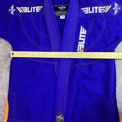 Elite Sports Gi Blue BJJ Ju Jitsu MMA Indoors Embrace The Pain Size C00 Youth